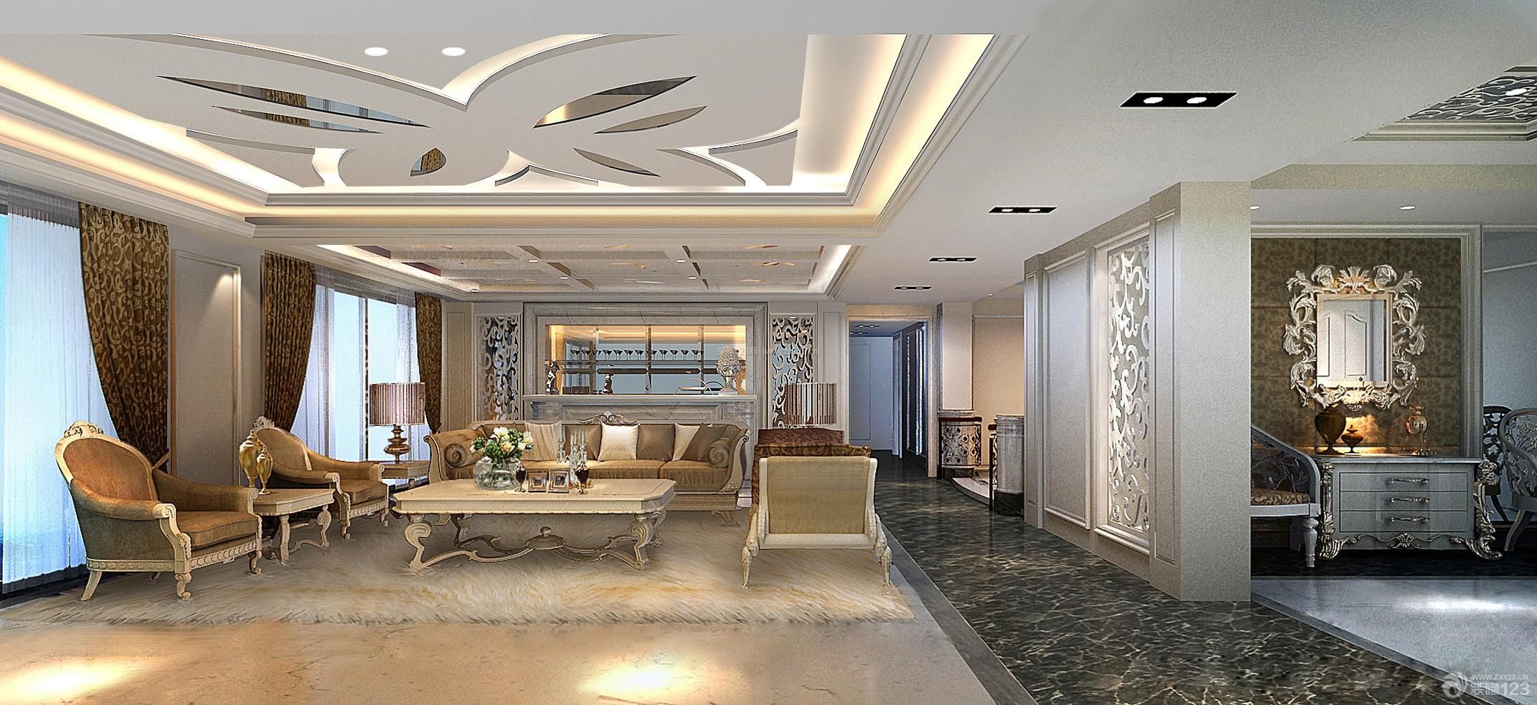 現(xiàn)代歐式吊頂設計,典雅與時尚的完美融合